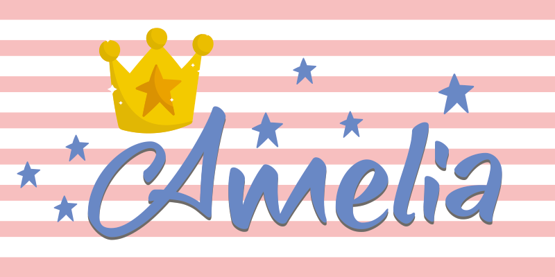 Spesiallaget krone og stjerner Vinyl teppe flere barn - Tenstickers