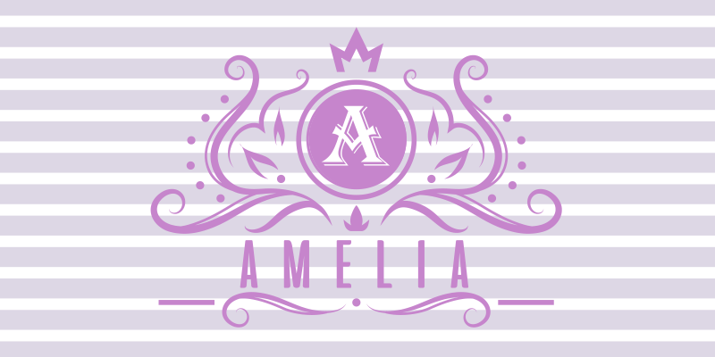 Rosa og hvitt prinsessenavn Vinyl teppe flere barn - Tenstickers