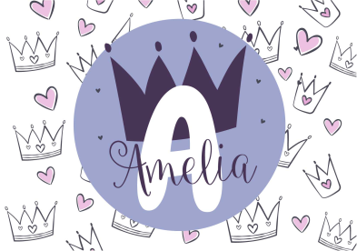 Personlig kronetrykk Vinyl teppe flere barn - Tenstickers