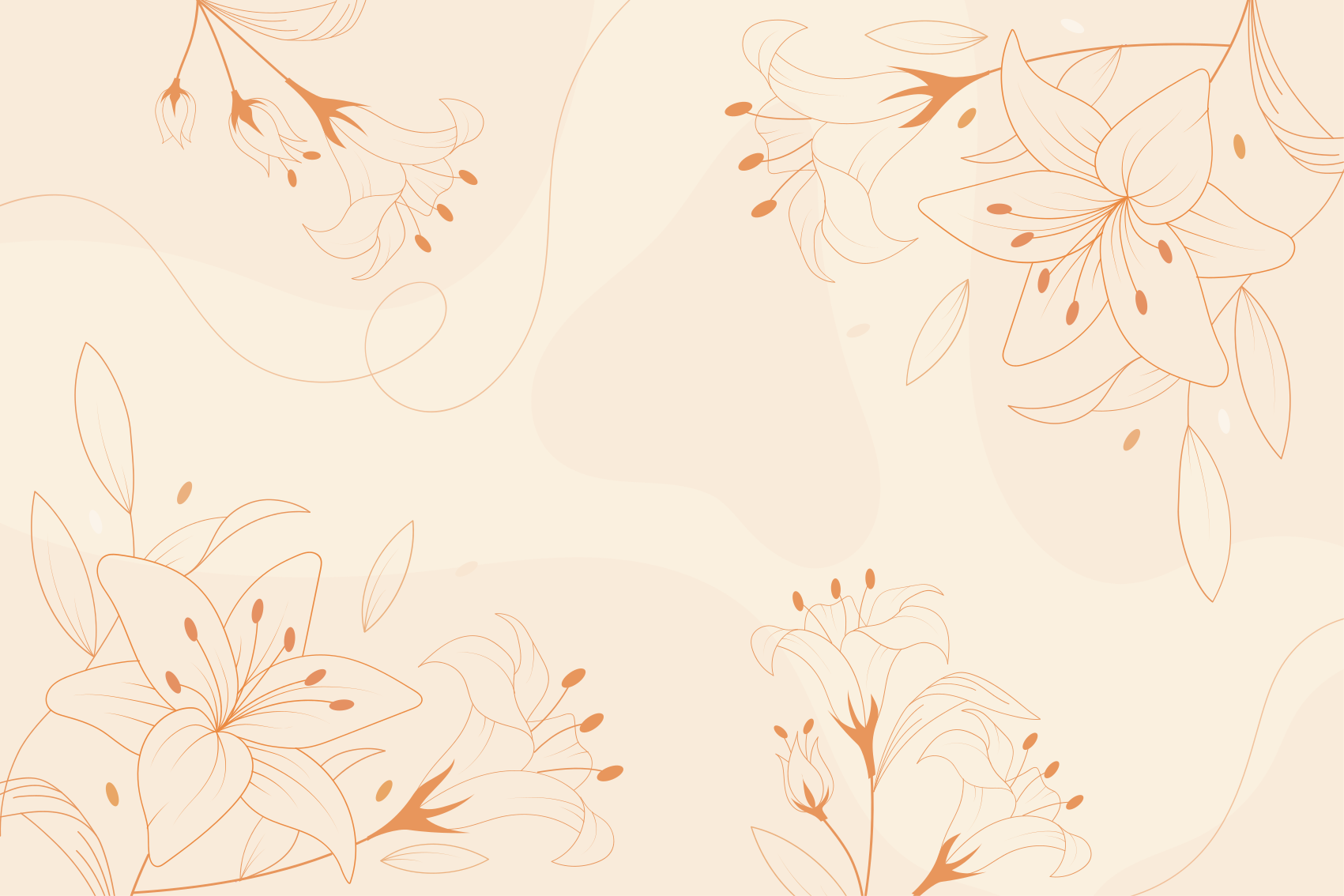 Elegant botanisk komponent vinyl teppe blomster og planter - Tenstickers