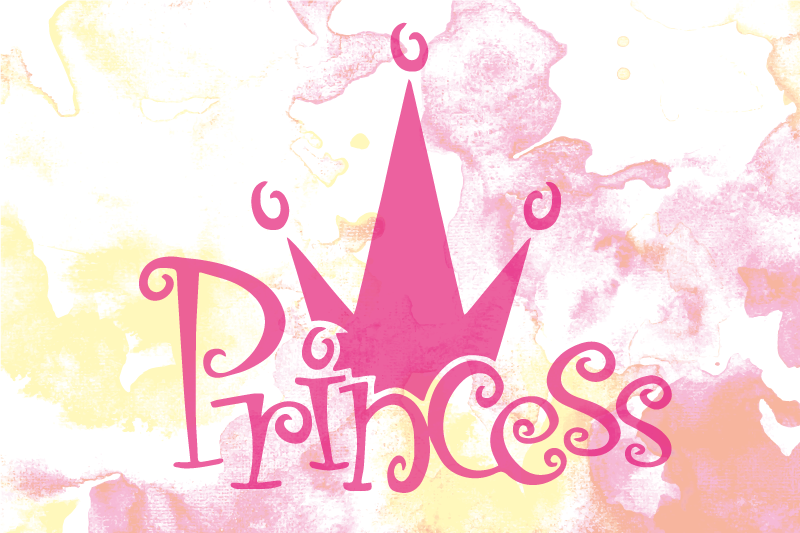 Prinsessekrone-tema vinyl teppe baby - Tenstickers
