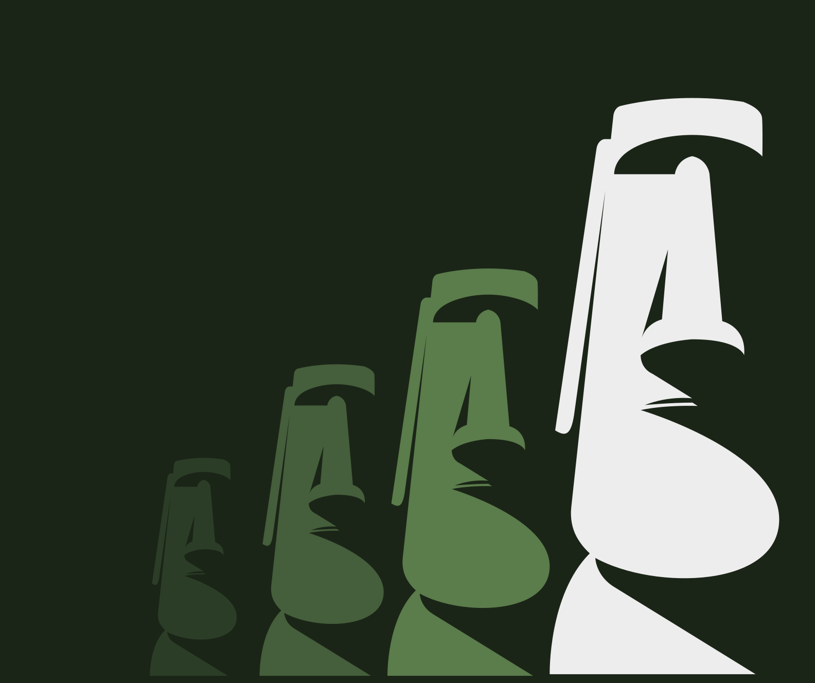 Chile påskeøya i grønt natur vinyl teppe - Tenstickers