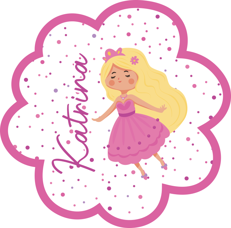 Søt flygende prinsesse personlig vinyl teppe - Tenstickers