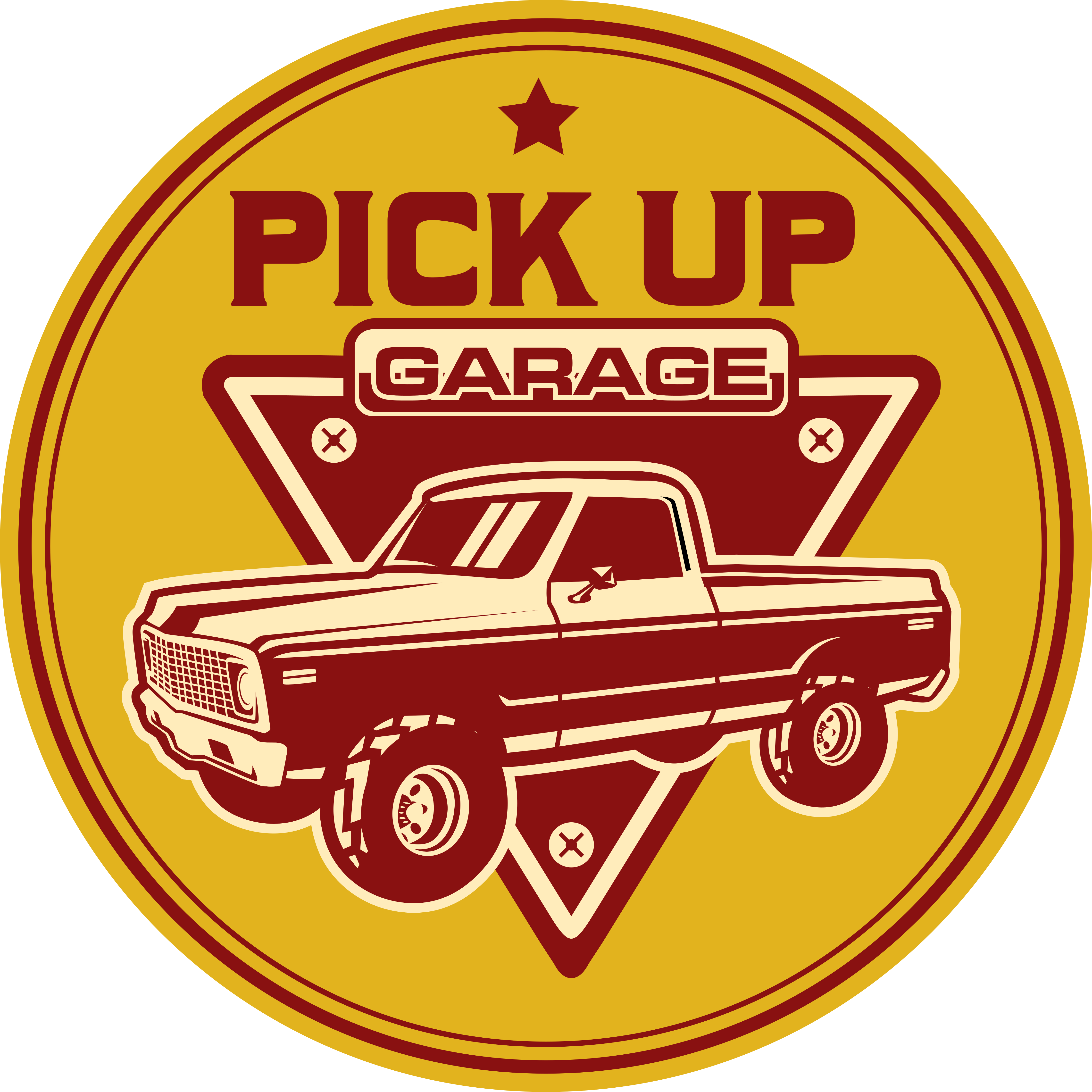 Moderne pick up truck stue vinyl teppe - Tenstickers