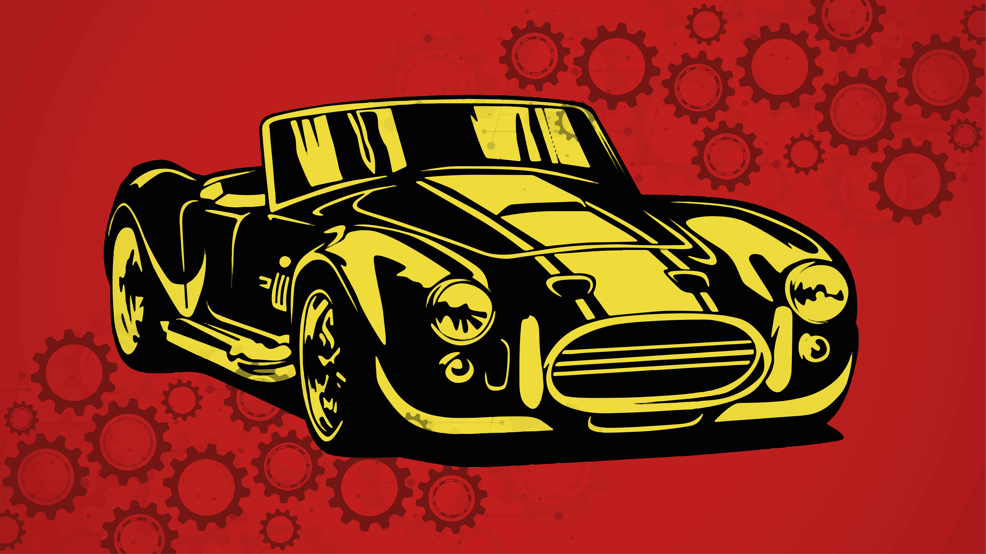 Inspirerende muskelbil stue vinyl teppe - Tenstickers