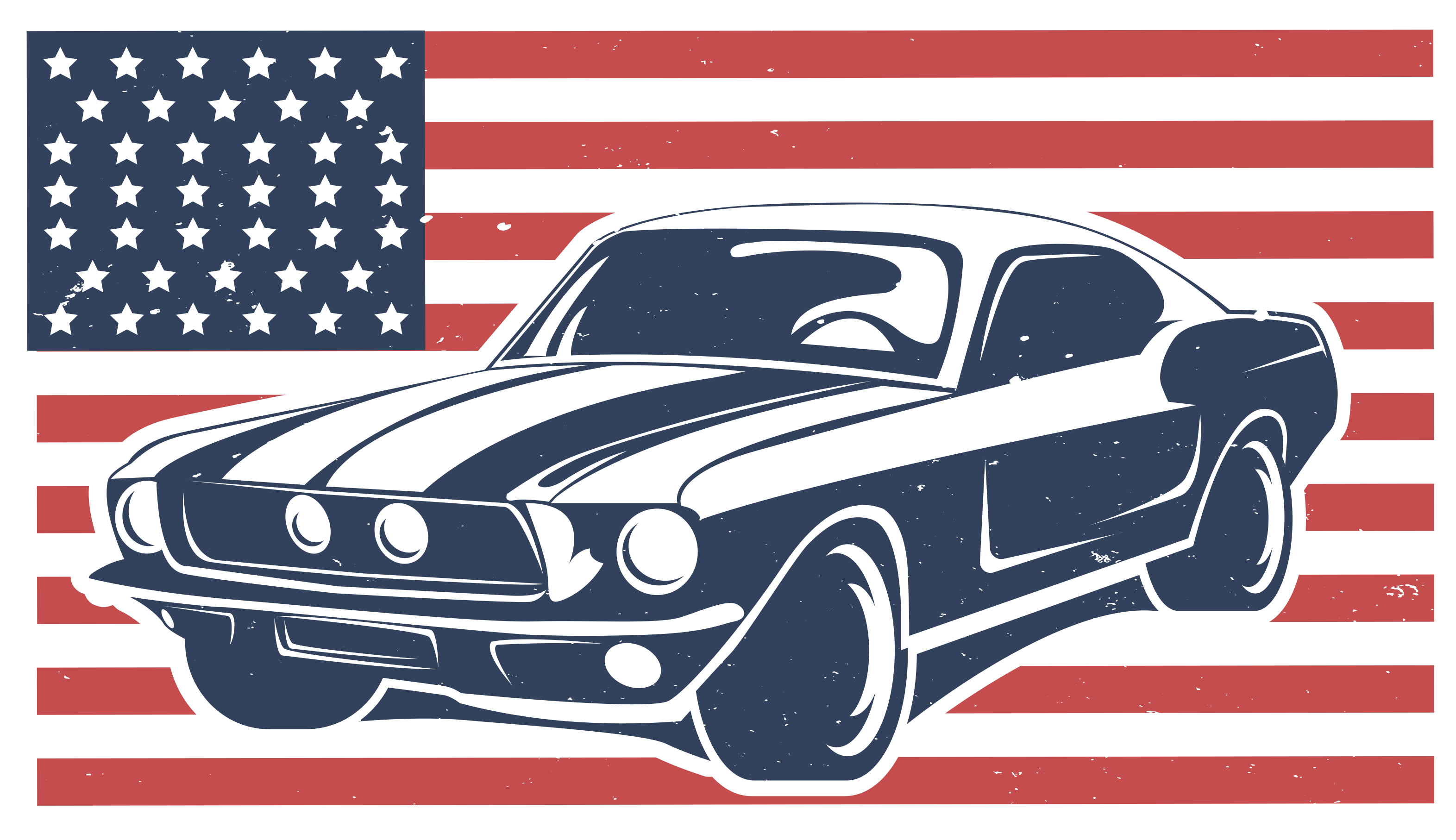 American legend muskelbil stue vinyl teppe - Tenstickers