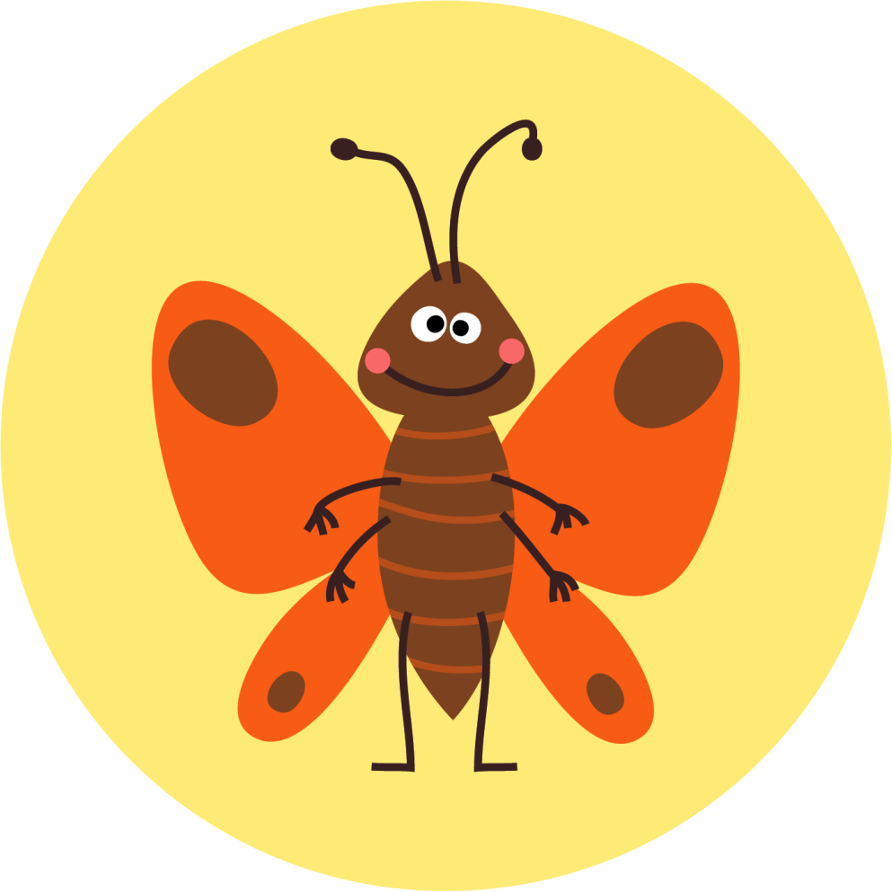 Morsom brun sommerfugl soverommet vinyl teppe - Tenstickers