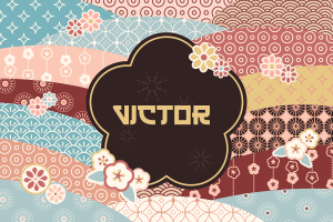 Personlig blomst med mønstre vinylteppe - Tenstickers