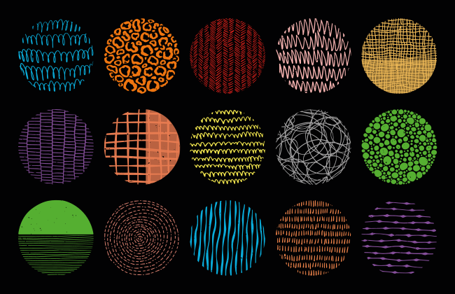 Livlig mønsterkolleksjon vinyl teppe moderne - Tenstickers