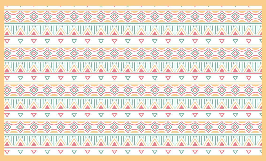 Fargerike mønstrede striper vinyl teppe etnisk - Tenstickers