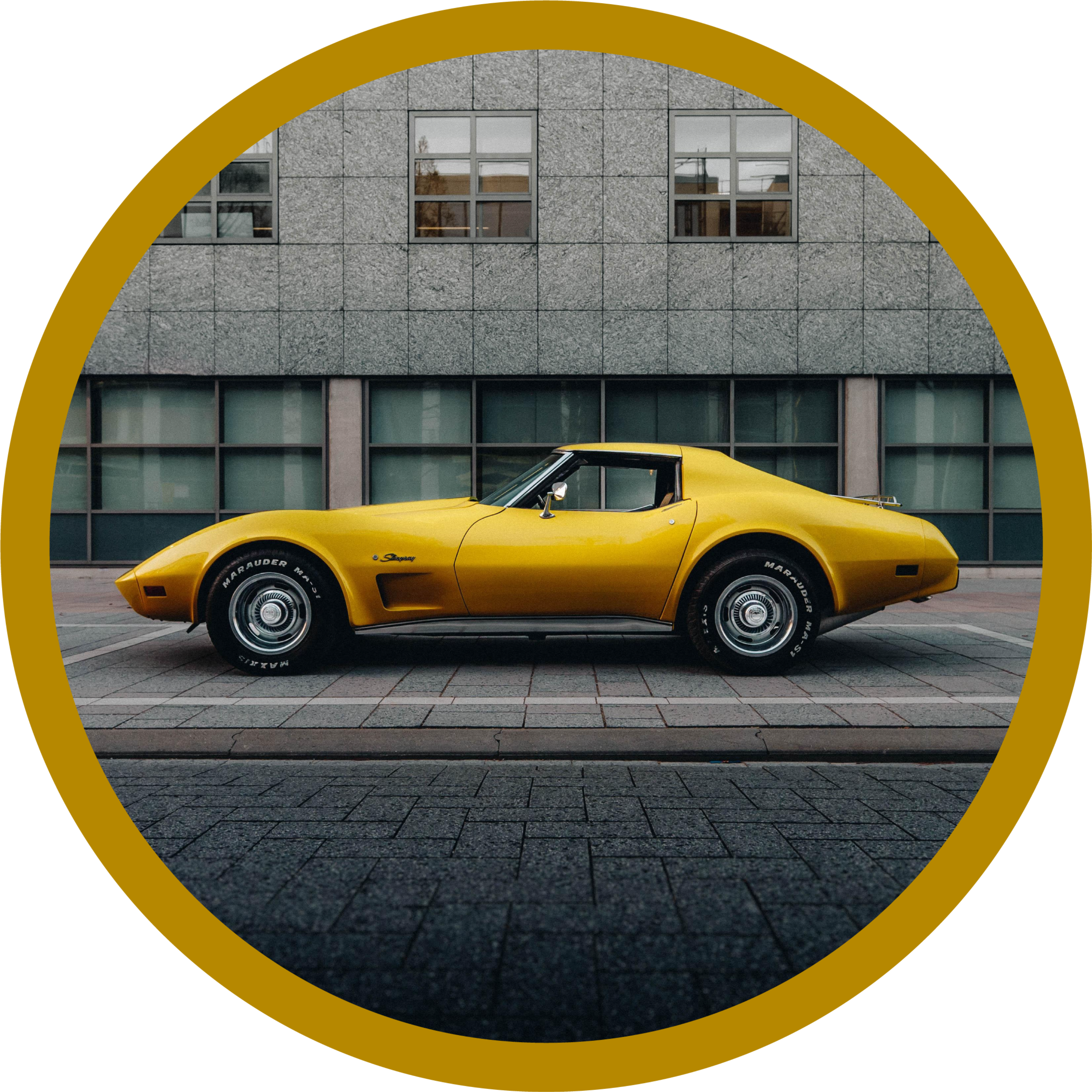 Chevrolet corvette vinyl teppe vintage - Tenstickers