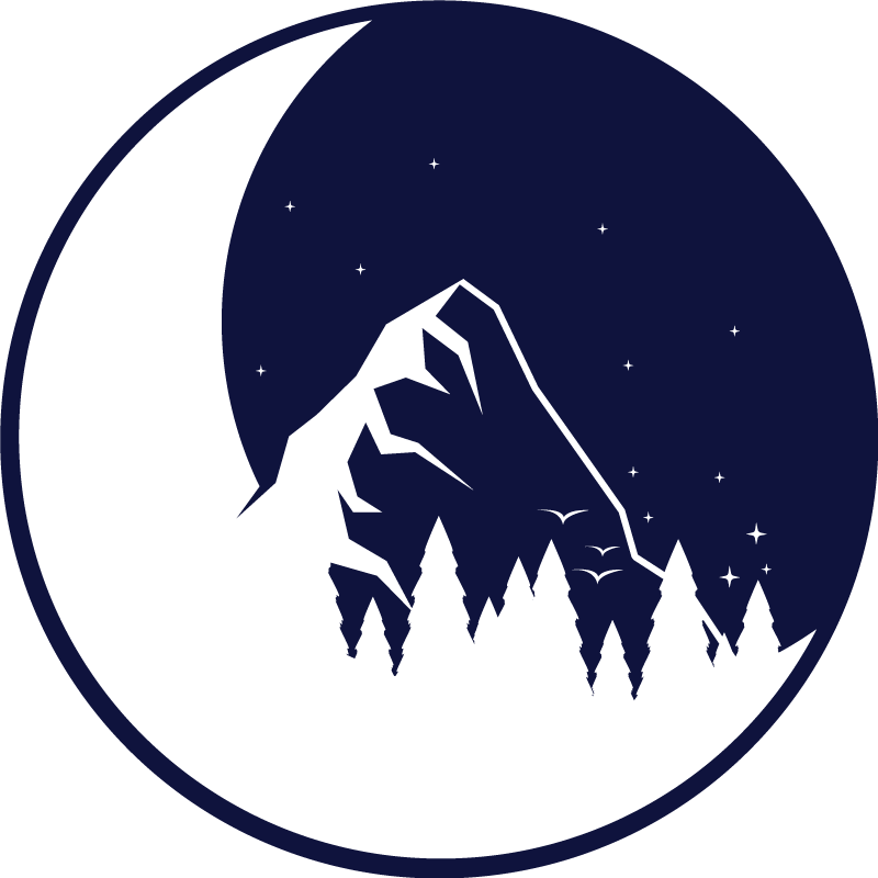 Fjellmåneutsikt vinyl teppe natur - Tenstickers