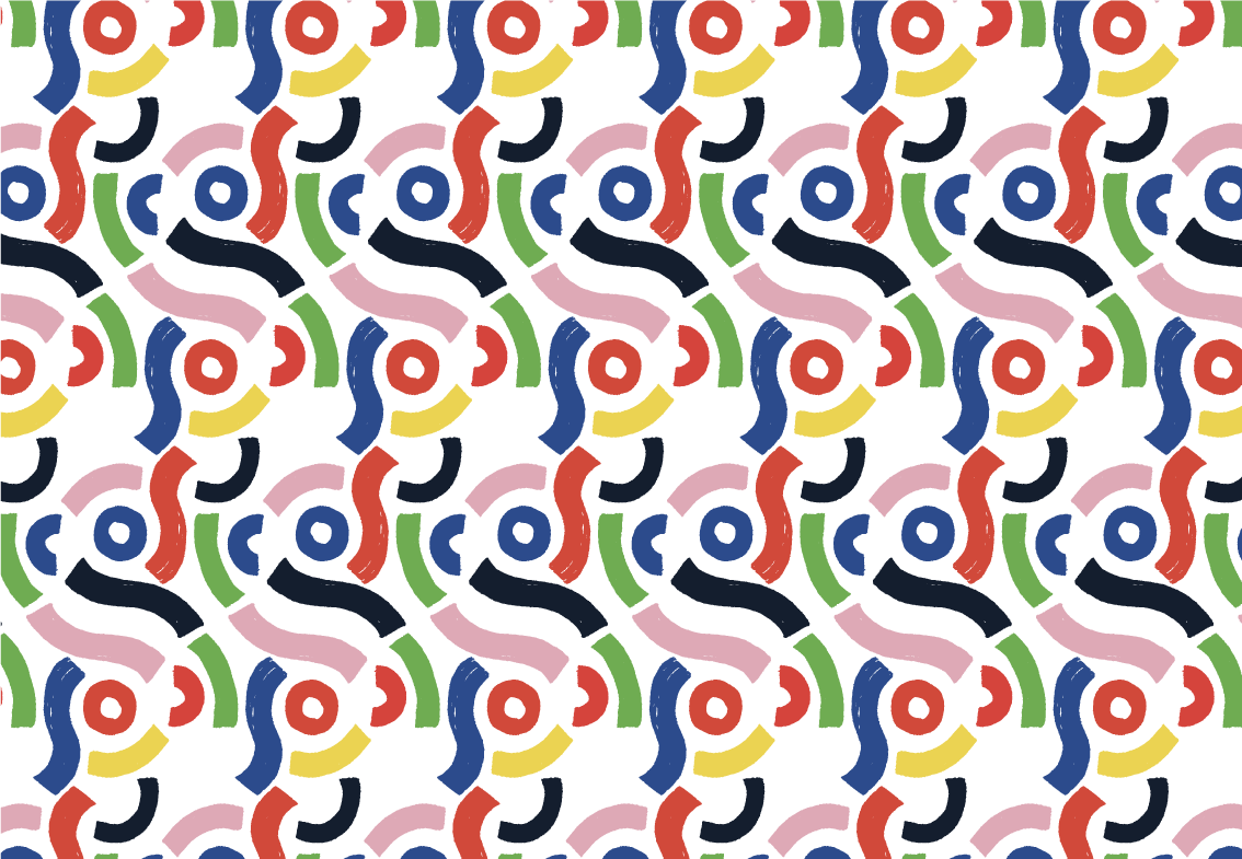 Livlige geometriske former vinyl teppe mosaikk - Tenstickers