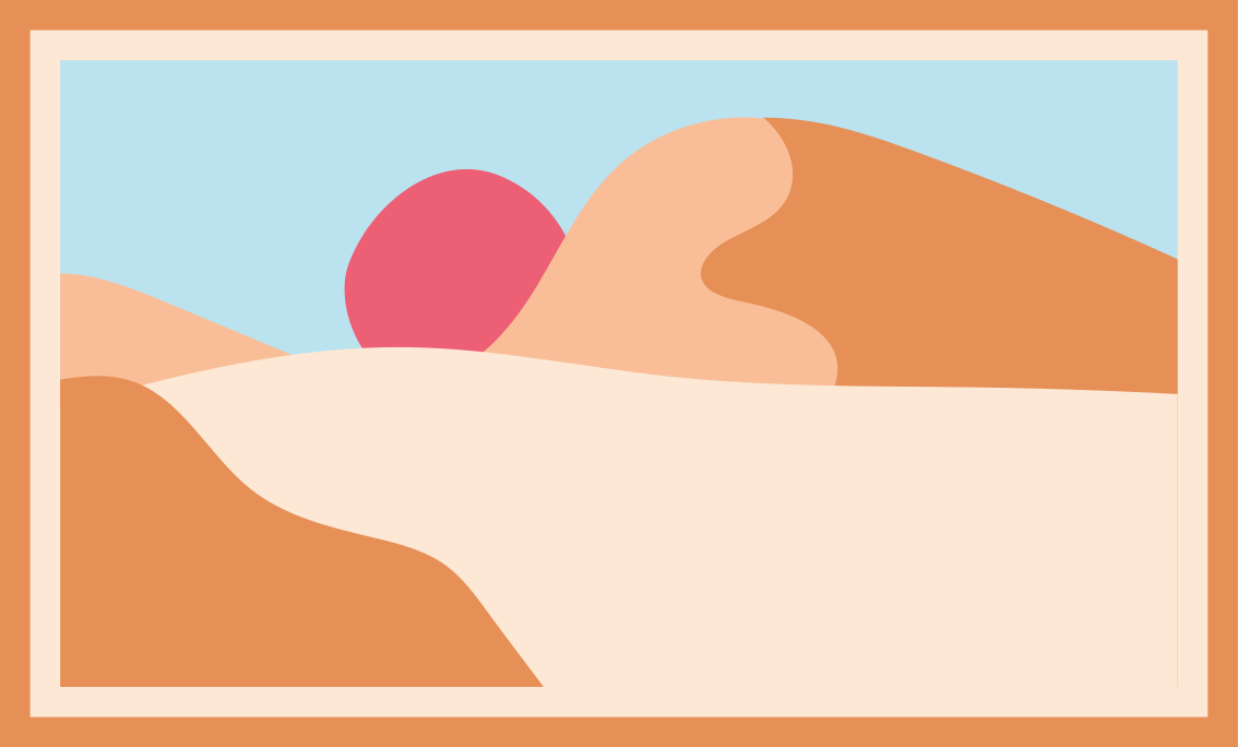 Sandlandskap solnedgang vinyl teppe natur - Tenstickers