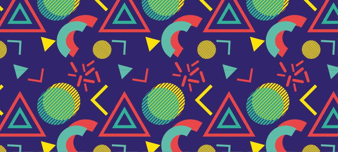 Sterke farger fototapet vinyl teppe geometrisk - Tenstickers