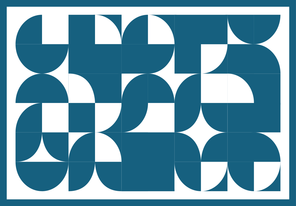 Blå sirkel geometrisk kunstmønster vinyl teppe geometrisk - Tenstickers