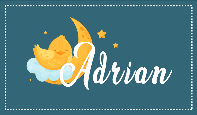 Sovende and med navn Vinyl teppe flere barn - Tenstickers