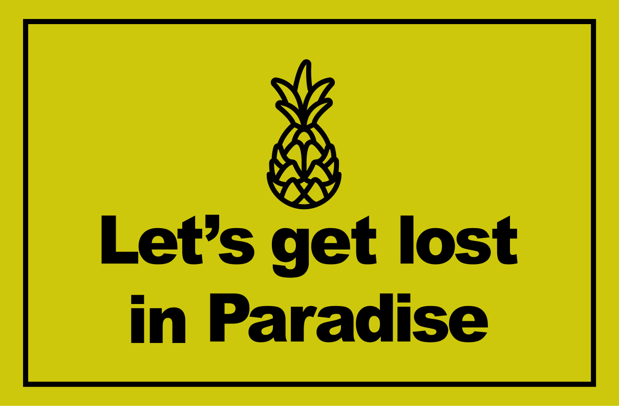 Let's get lost in paradise sitat vinylteppe - Tenstickers