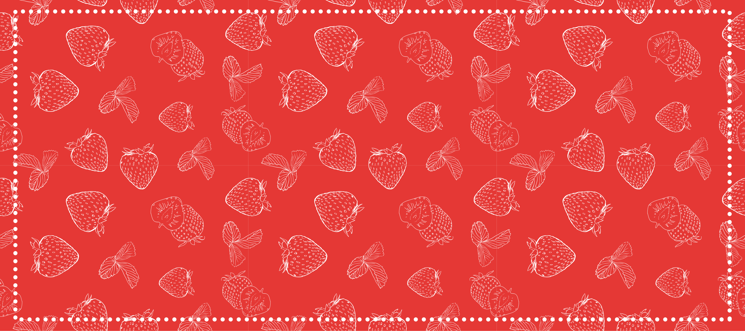 Lyst jordbærmønster vinyl teppe kjøkken - Tenstickers