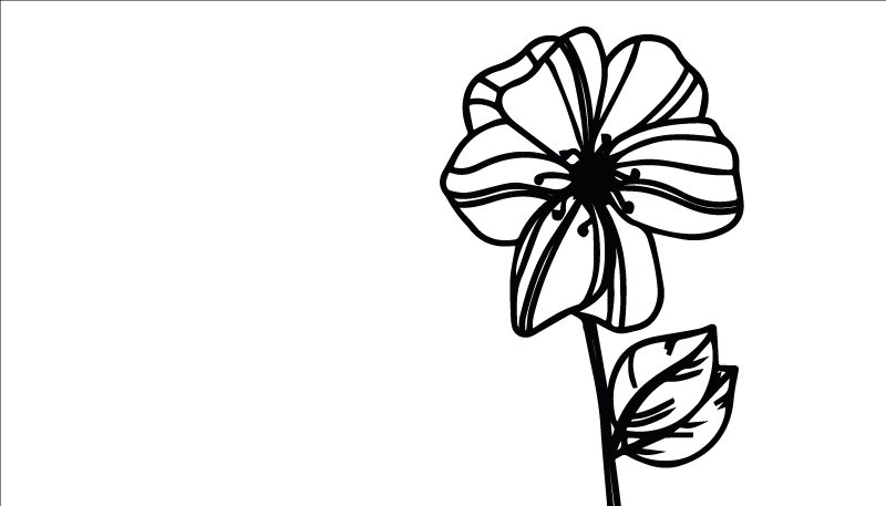 Elegant svart-hvitt design vinyl teppe blomster og planter - Tenstickers