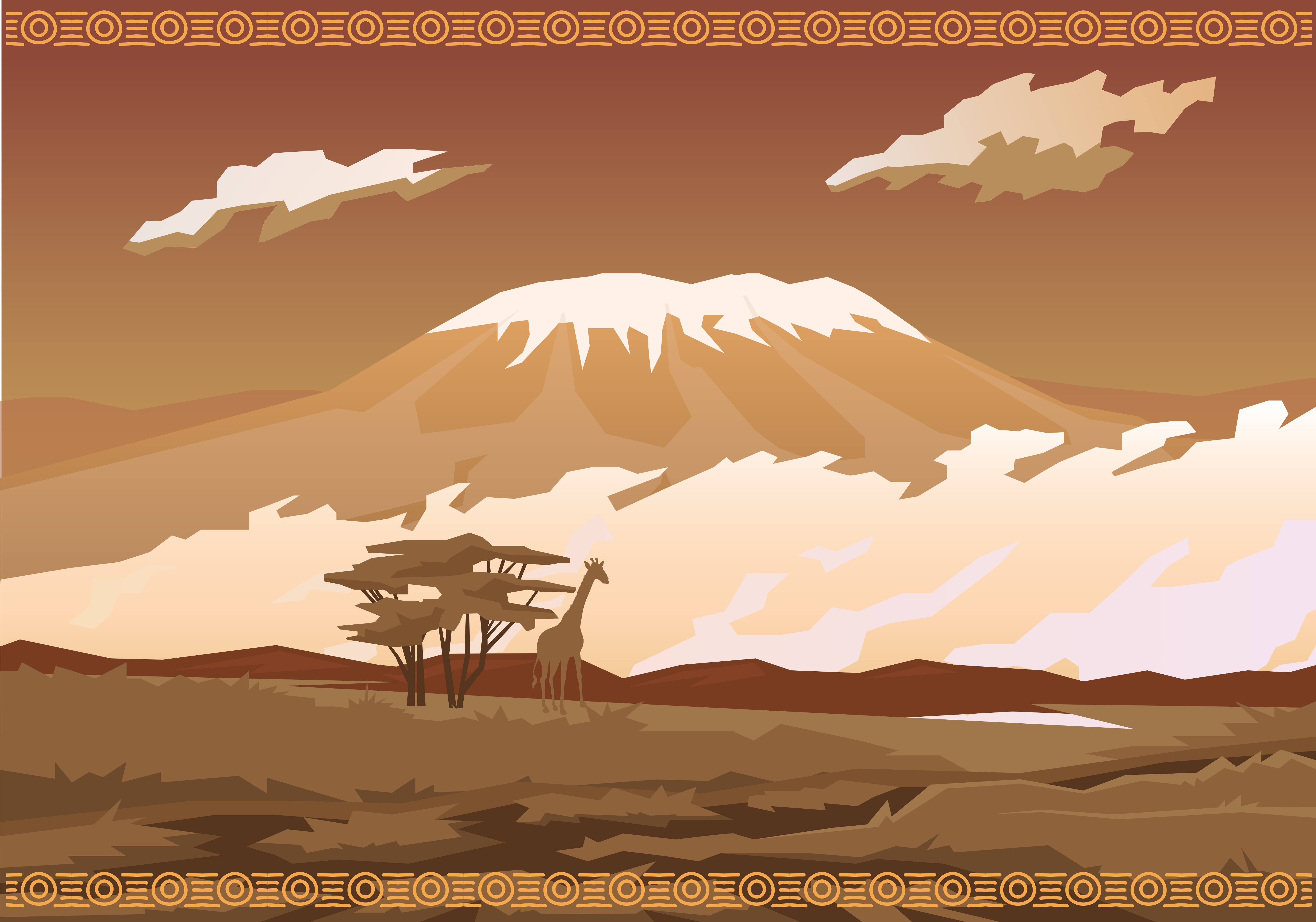 Majestetisk fjellutsikt vinyl teppe natur - Tenstickers