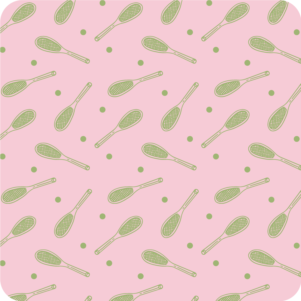 Racketmønster vinyl teppe spill - Tenstickers