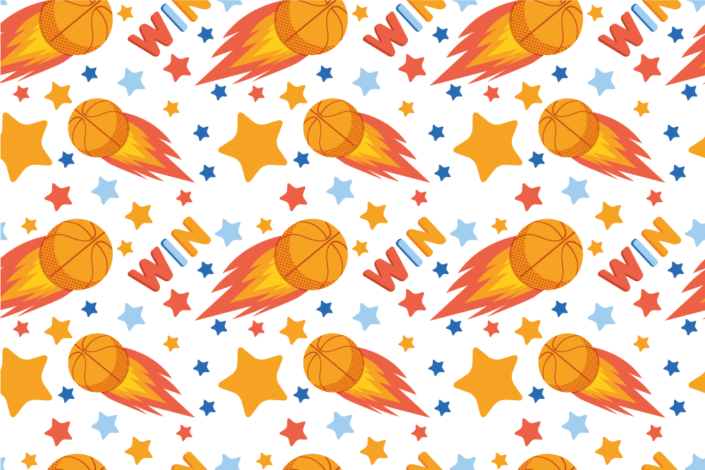 Sporty stjerner design vinyl teppe spill - Tenstickers