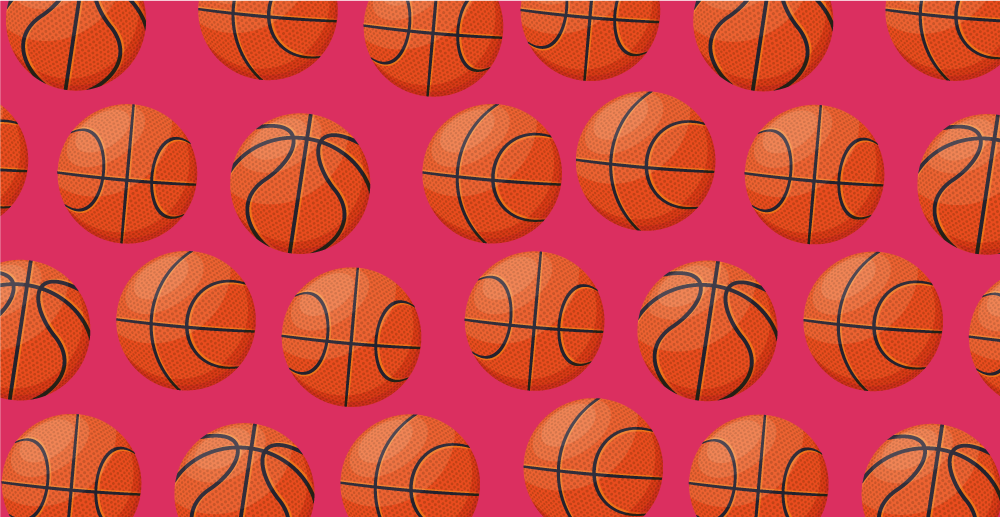 Original basketballdesign bad vinyl teppe - Tenstickers