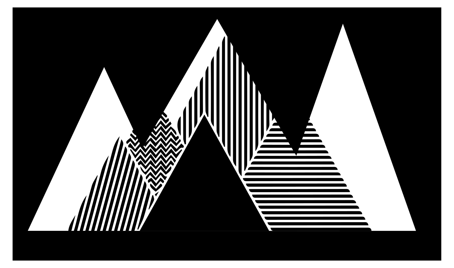 Stilig sikksakkmønster vinyl teppe geometrisk - Tenstickers