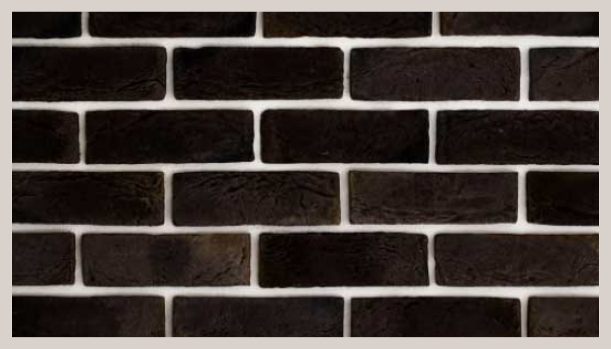 Svart murstein mønster vinylteppe - Tenstickers