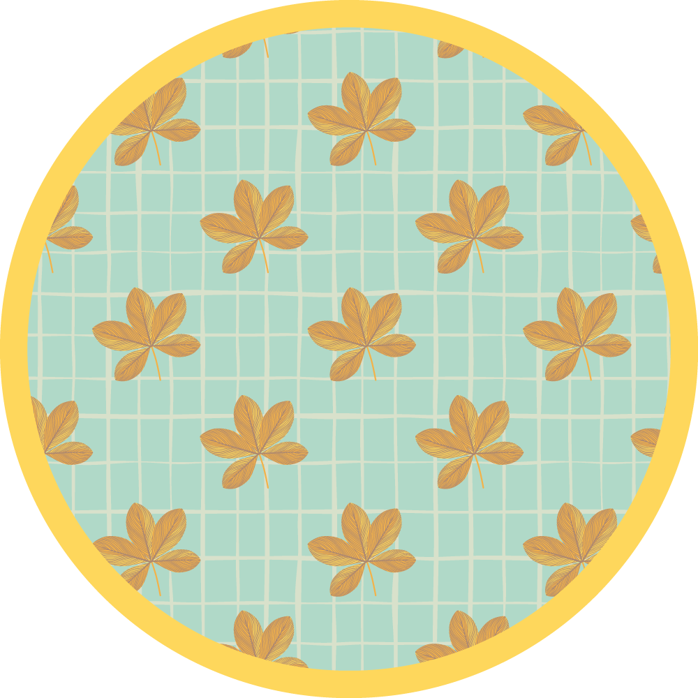 Rutet mønster med blomster vinyl teppe stue - Tenstickers