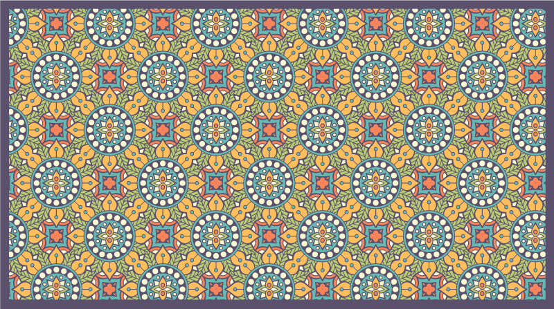 Fargerik gul komposisjon vinyl teppe mosaikk - Tenstickers