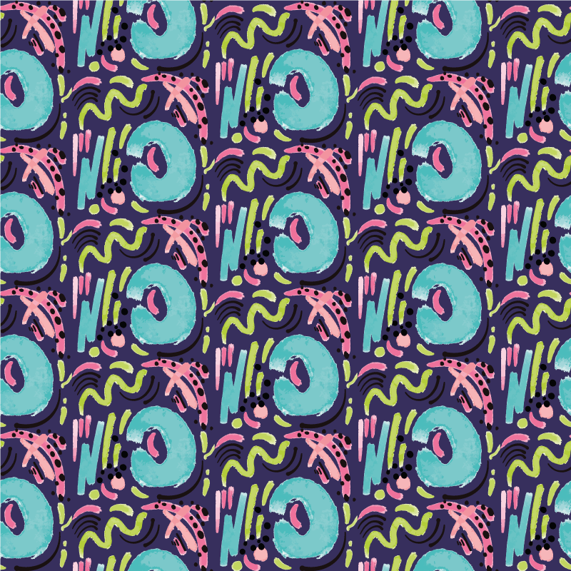 Abstrakt, akvarell, flekker, mønster Vinyl teppe firkant - Tenstickers