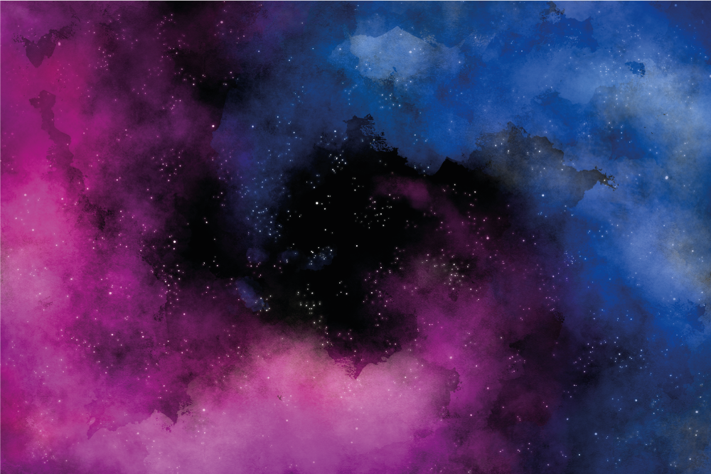 Farget spiralnebula-galakse vinyl teppe moderne - Tenstickers