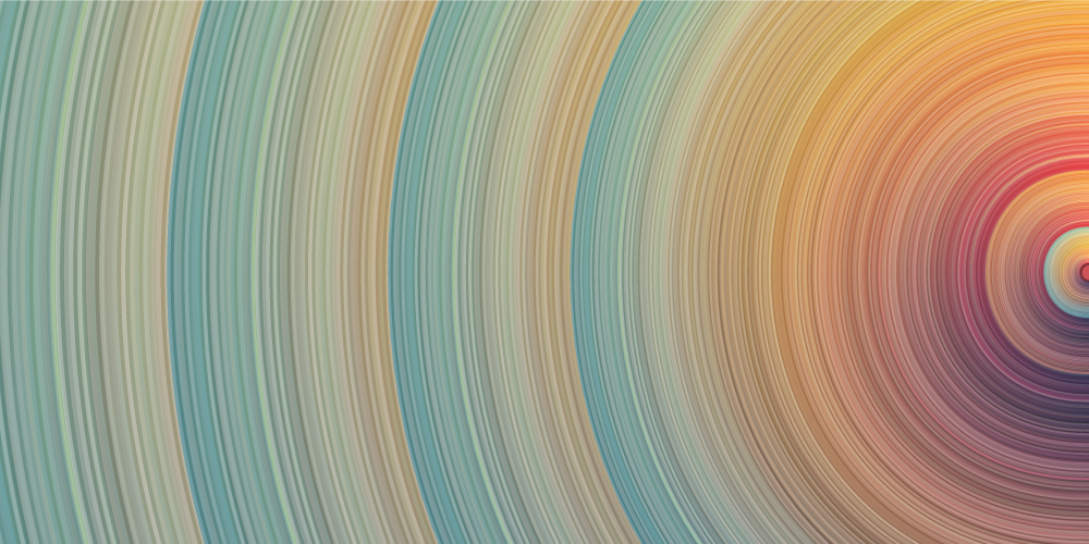 Spiralfargede bølger vinyl teppe minimalistisk - Tenstickers