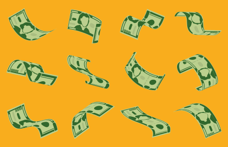 Pengestrømmønster vinyl teppe moderne - Tenstickers