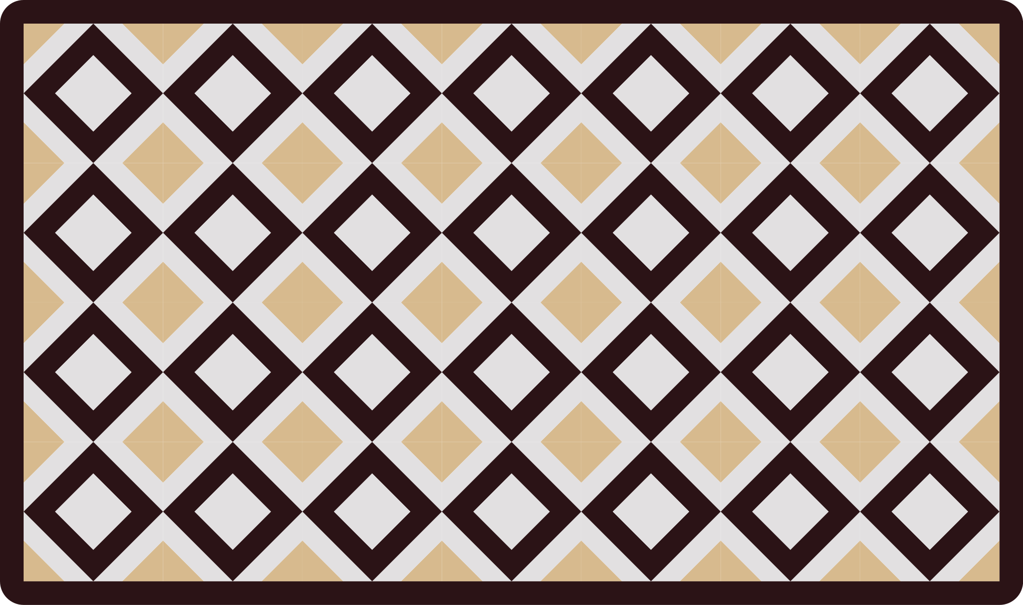 Vinyl teppe geometrisk diamantmønster - Tenstickers