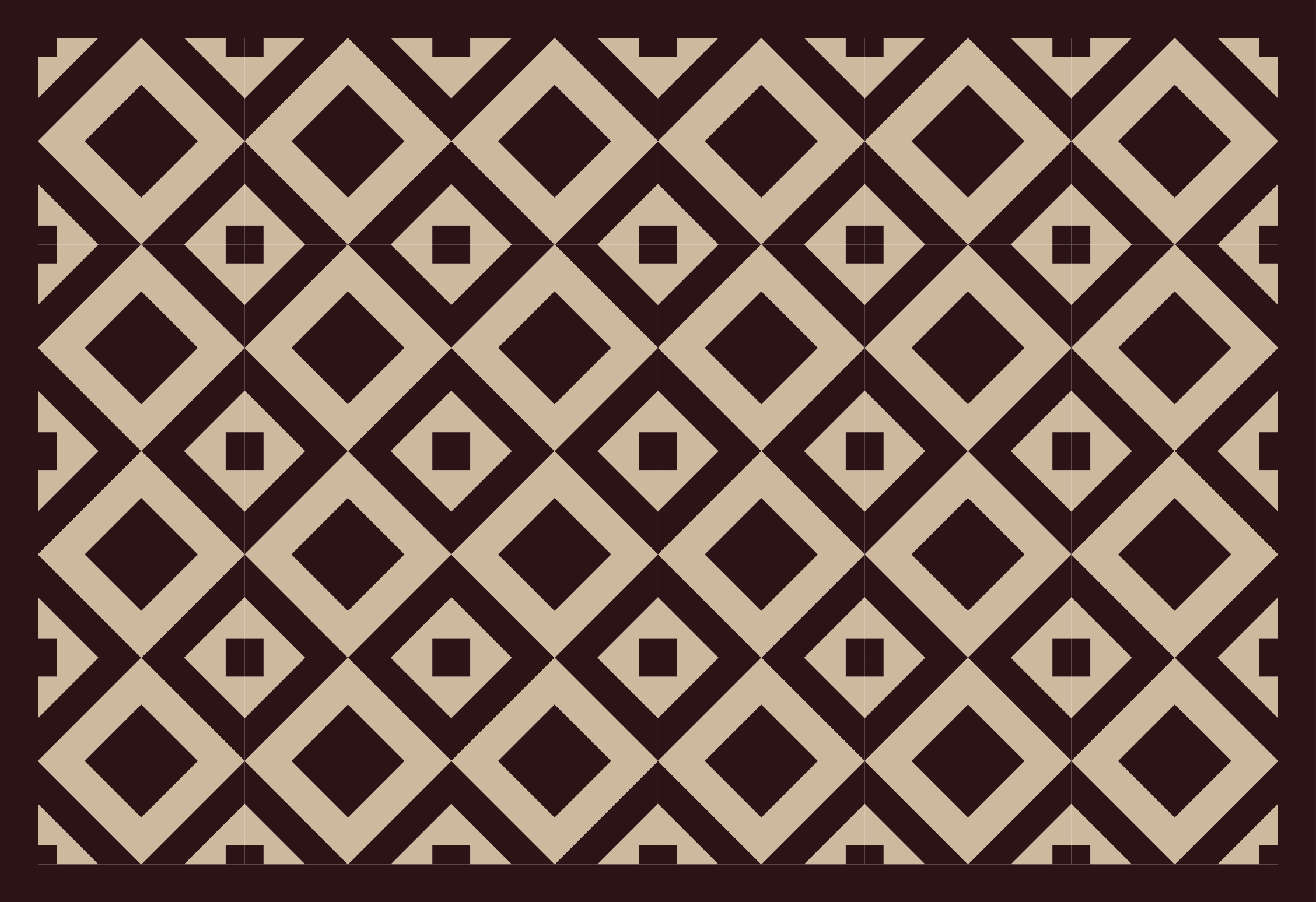 Vintage beige firkantet mønster vinyl teppe hydraulisk - Tenstickers