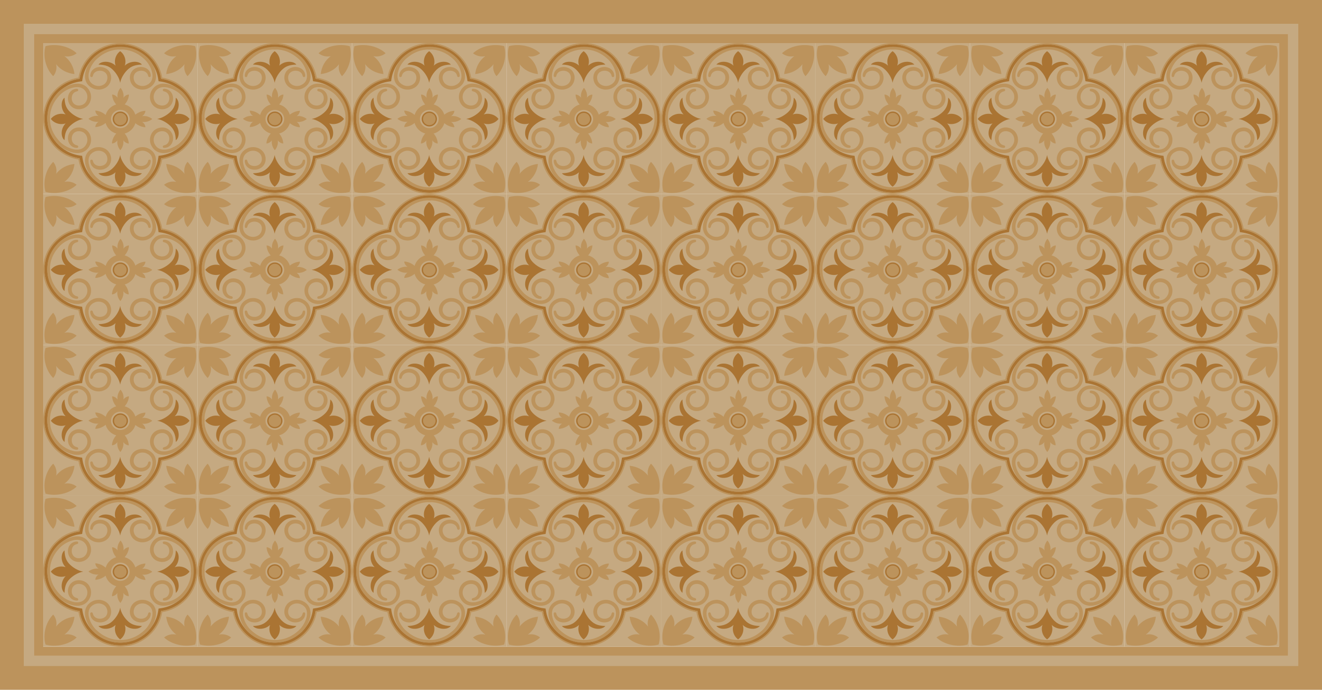 Geometrisk flisemotiv vinyl teppe stue - Tenstickers