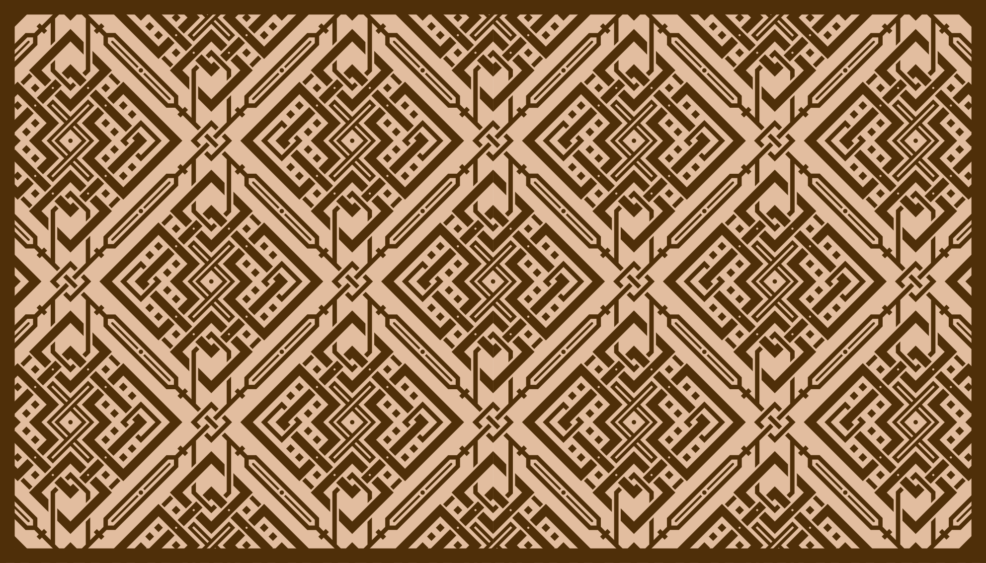 Elegant geometrisk element vinyl teppe stue - Tenstickers