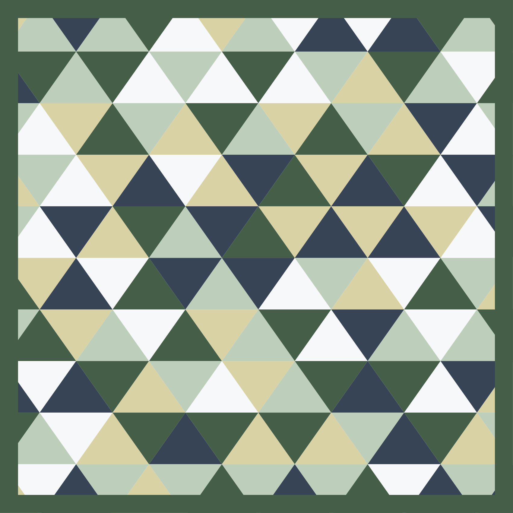 Grønne og blå nordiske trekanter vinyl teppe geometrisk - Tenstickers