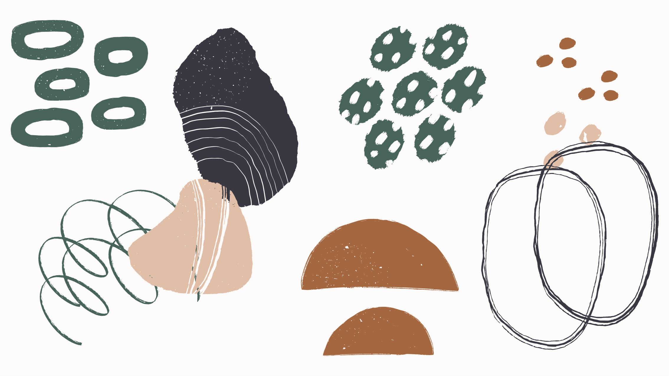 Abstrakte former oppsett vinyl teppe minimalistisk - Tenstickers