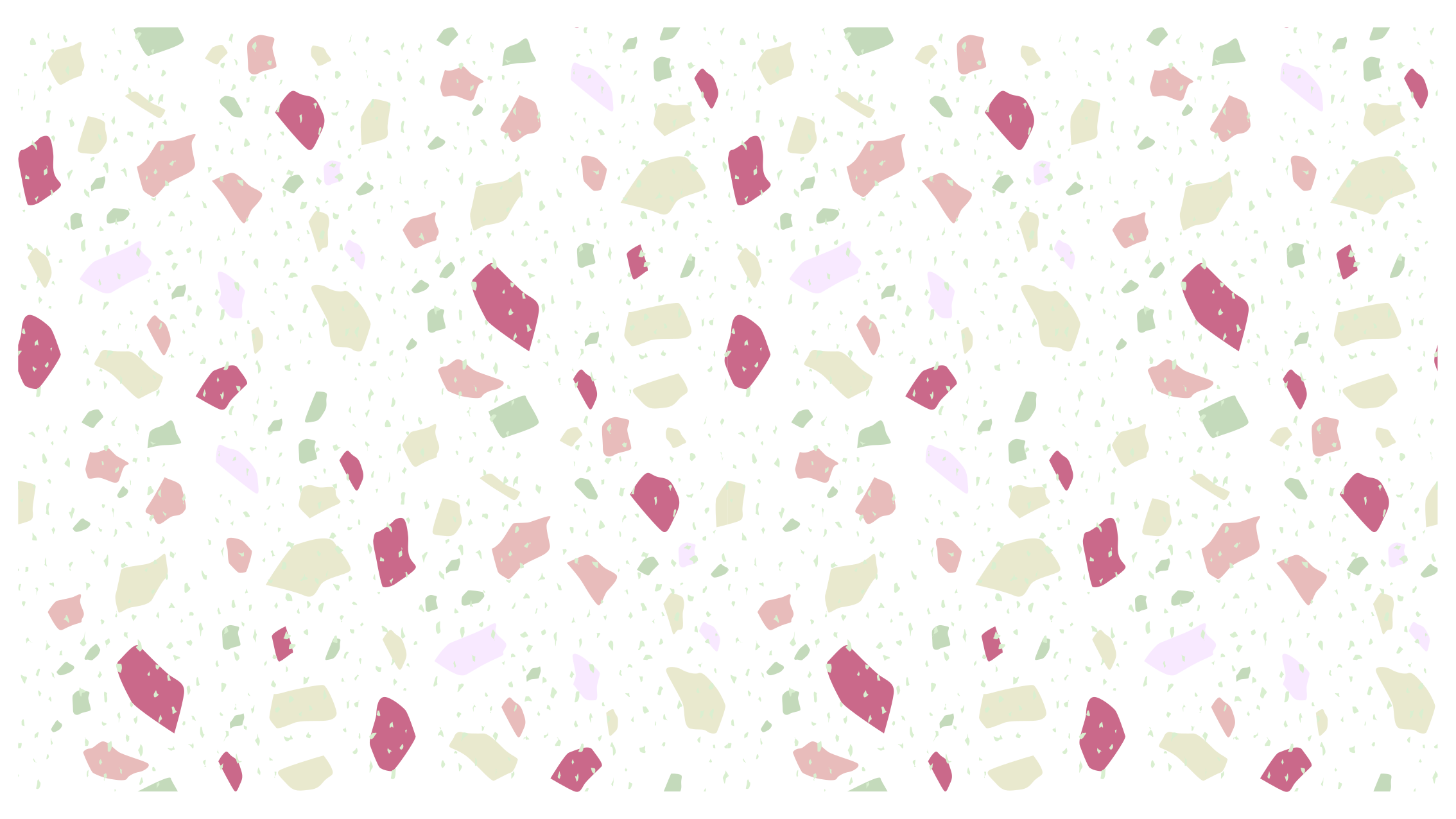 Uregelmessig terrazzo i pastell vinyl teppe minimalistisk - Tenstickers