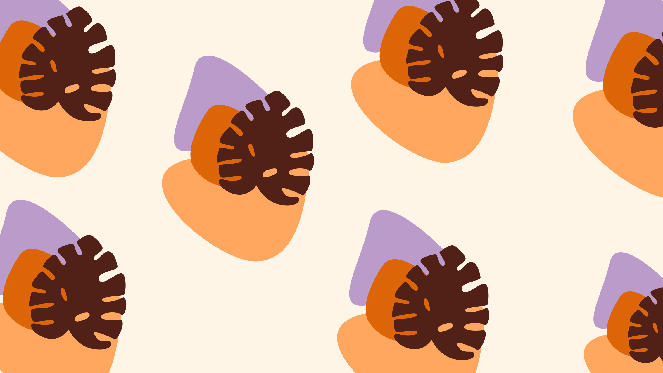 Pastell nyanser med planter design vinyl teppe minimalistisk - Tenstickers