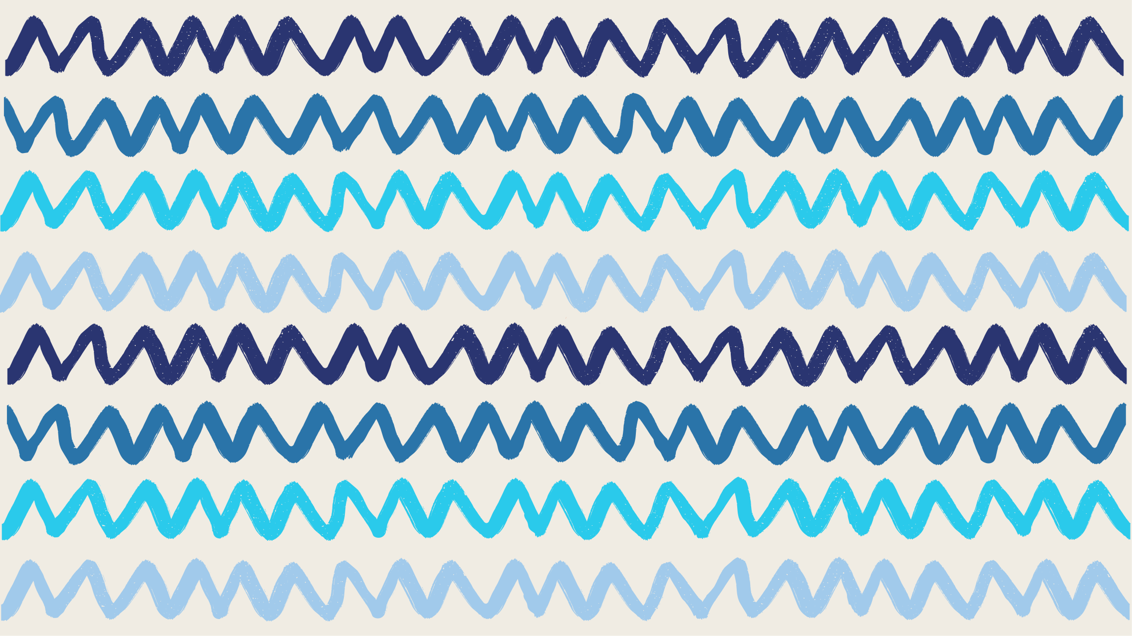 Bølger i blå toner vinyl teppe minimalistisk - Tenstickers