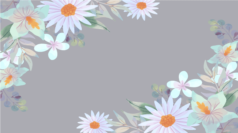 Naturlig kantdesign vinyl teppe blomster og planter - Tenstickers