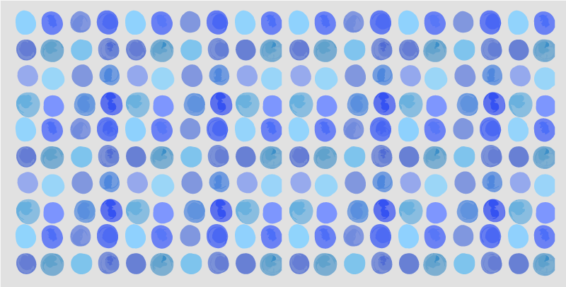 Mørk blå akvarellpolka vinyl teppe geometrisk - Tenstickers