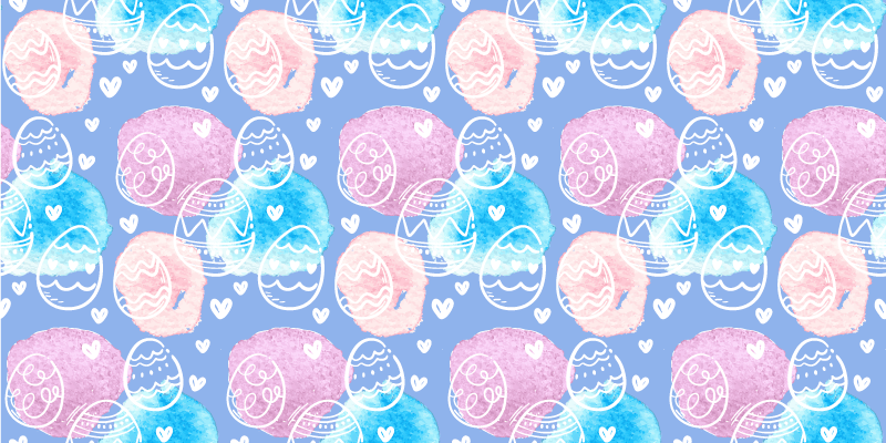 Fargerike påskeegg Vinyl teppe flere barn - Tenstickers