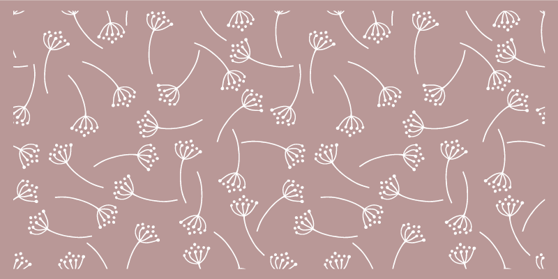 Mykt blomstermønster vinyl teppe natur - Tenstickers