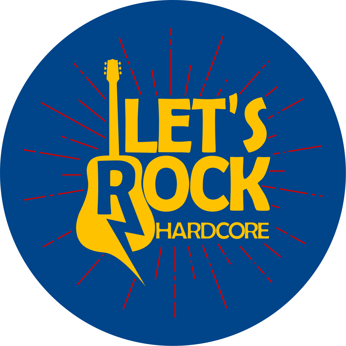 Hyllest til elektrisk gitar vinyl teppe rund - Tenstickers